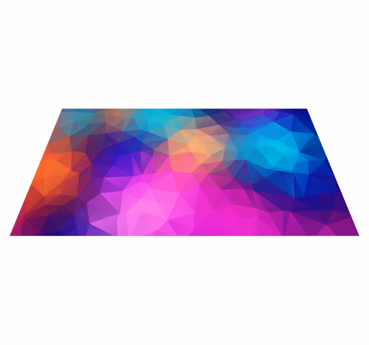 Colorful Fusion geometric vinyl carpet - TenStickers
