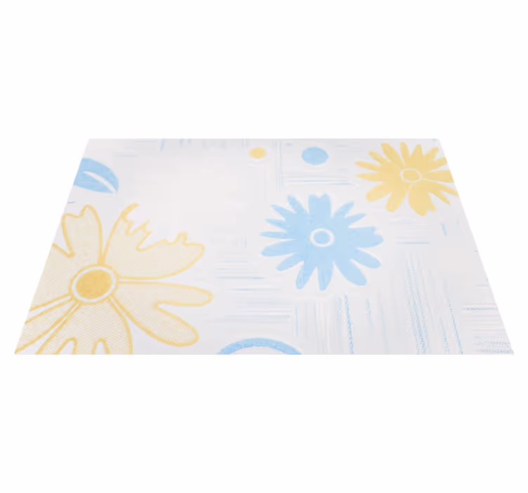 Floral elements floral vinyl carpet - TenStickers