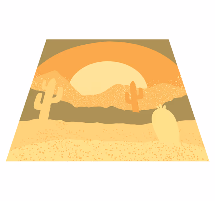 Desert Dusk Landscape nature vinyl carpet - TenStickers