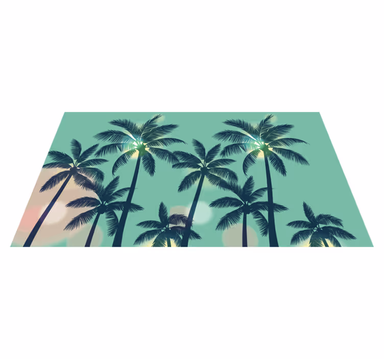 Palm Tree Vibes nature vinyl carpet - TenStickers