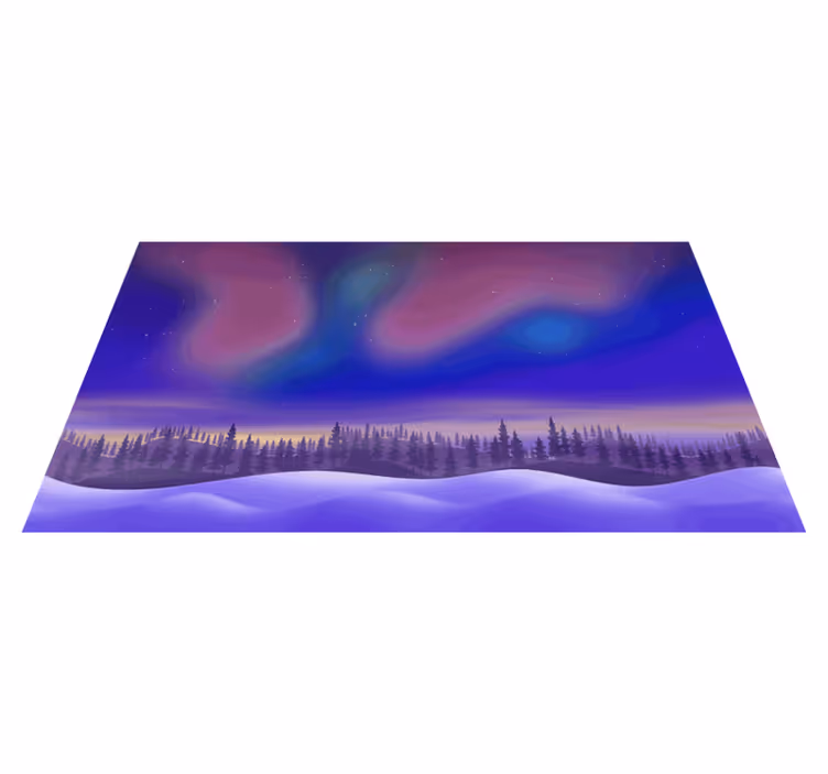 Aurora Night Sky nature vinyl carpet - TenStickers