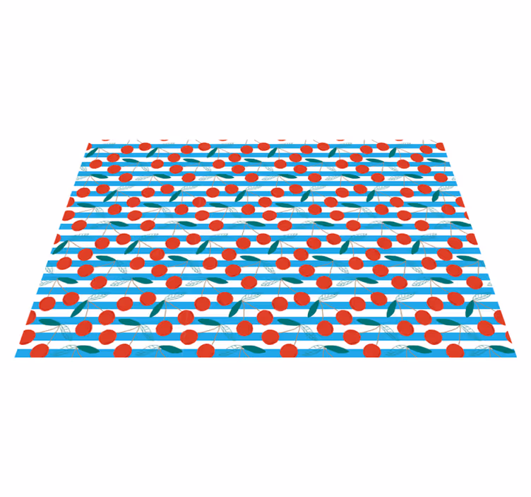 Cherry blossom display kitchen vinyl carpet - TenStickers