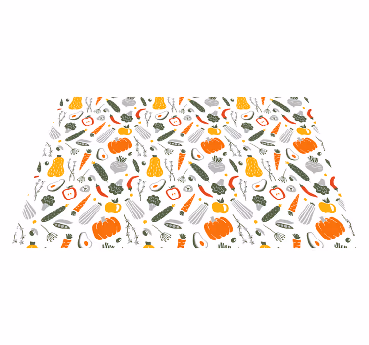 Colorful Vegetable Collection kitchen vinyl carpet - TenStickers