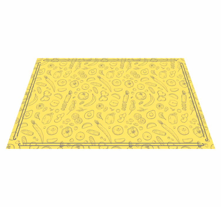 Whimsical Fruit Pattern kitchen vinyl carpet - TenStickers