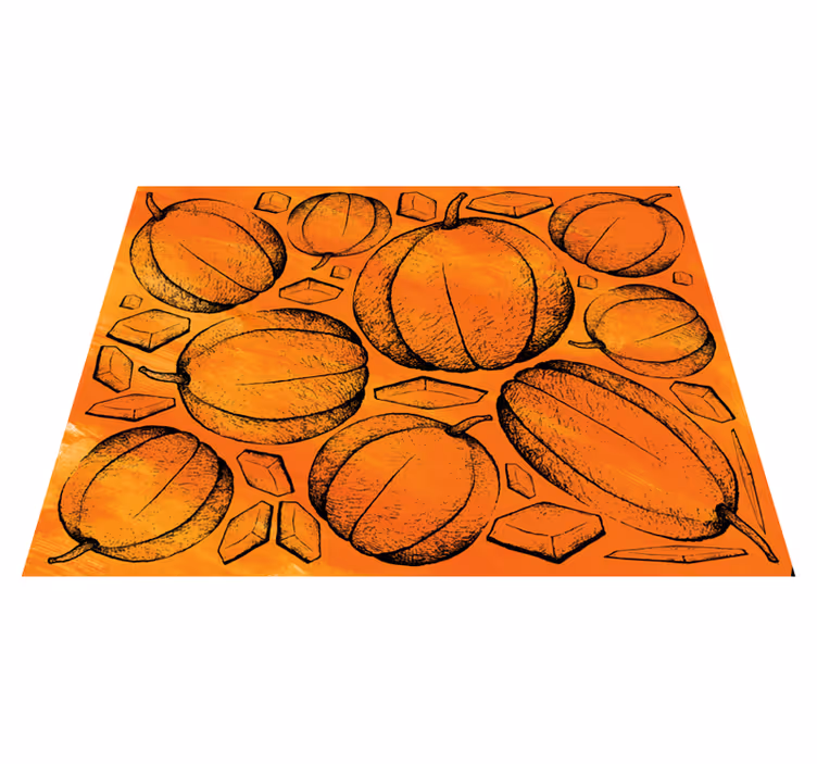 Pumpkin Harvest halloween vinyl carpet - TenStickers