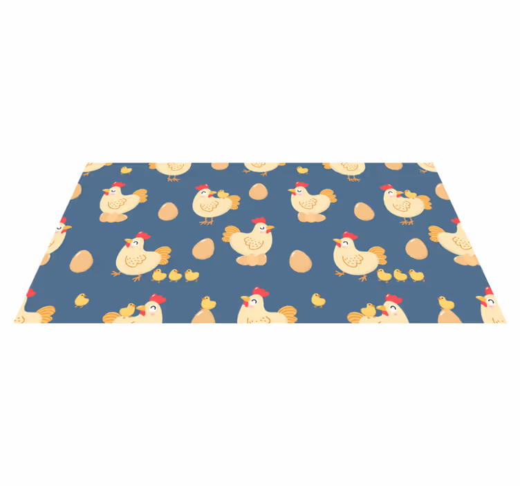 Charming Hen Pattern animal vinyl carpet - TenStickers