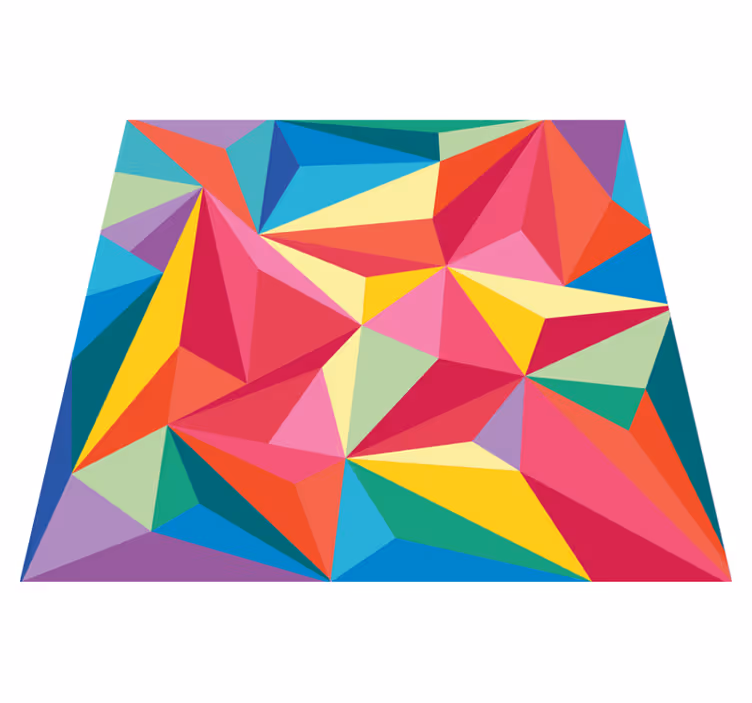 Lively colorful elements geometric vinyl carpet - TenStickers