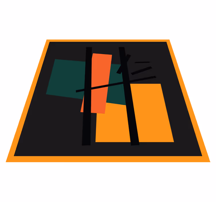 Abstract Color Segments modern vinyl carpet - TenStickers