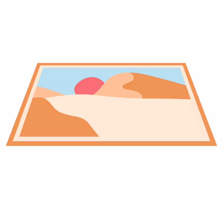 Sandy Landscape Sunset nature vinyl carpet - TenStickers