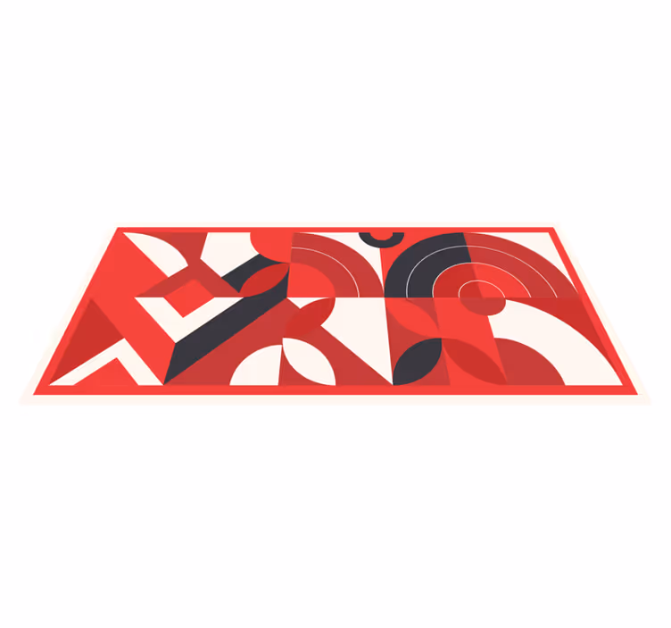 Bold Abstract Shapes geometric vinyl carpet - TenStickers