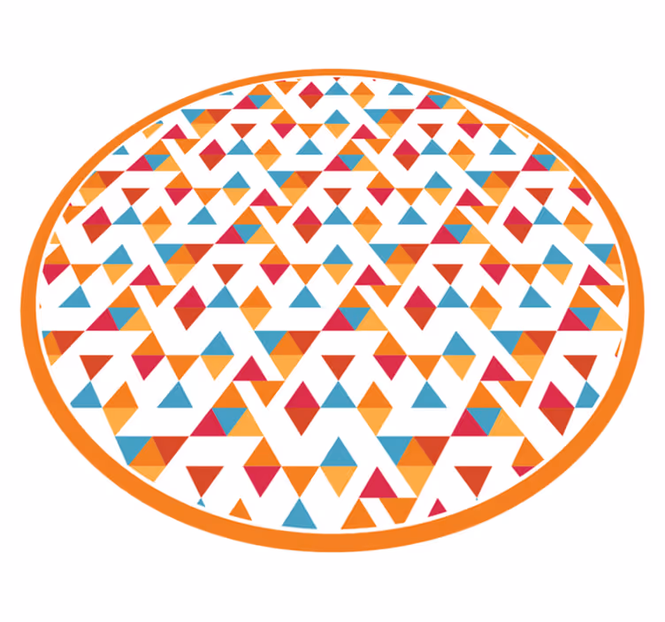 Colorful Triangular Shapes geometric vinyl carpet - TenStickers