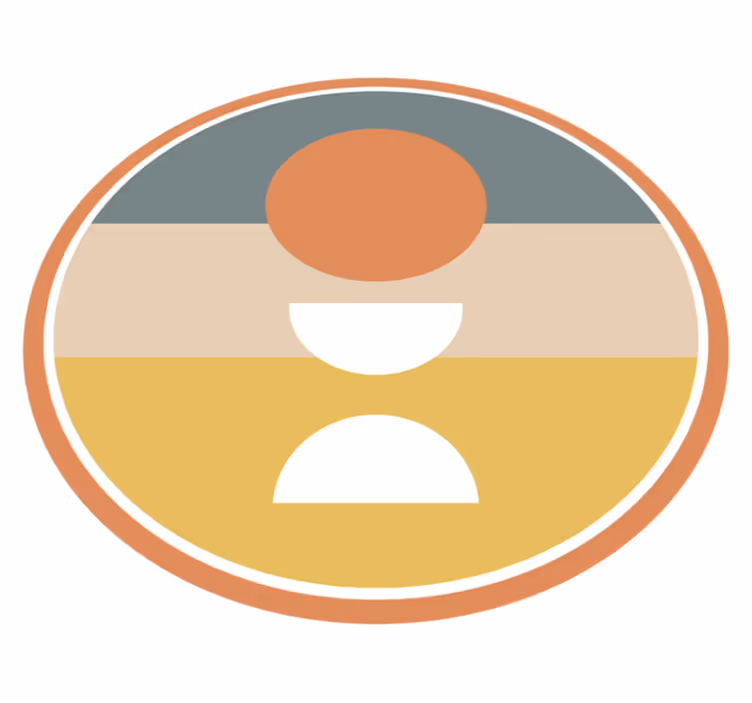 Circular Colour Harmony minimalist vinyl carpet - TenStickers