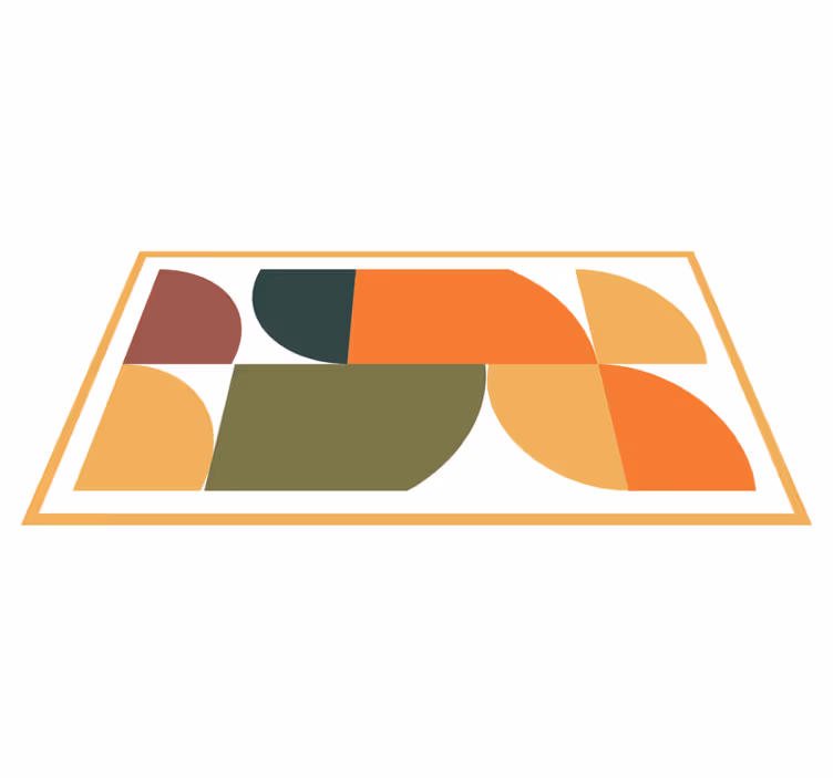 Vibrant Geometric Figures modern vinyl carpet - TenStickers
