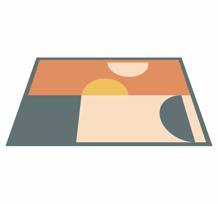 Circles and Rectangles modern vinyl carpet - TenStickers