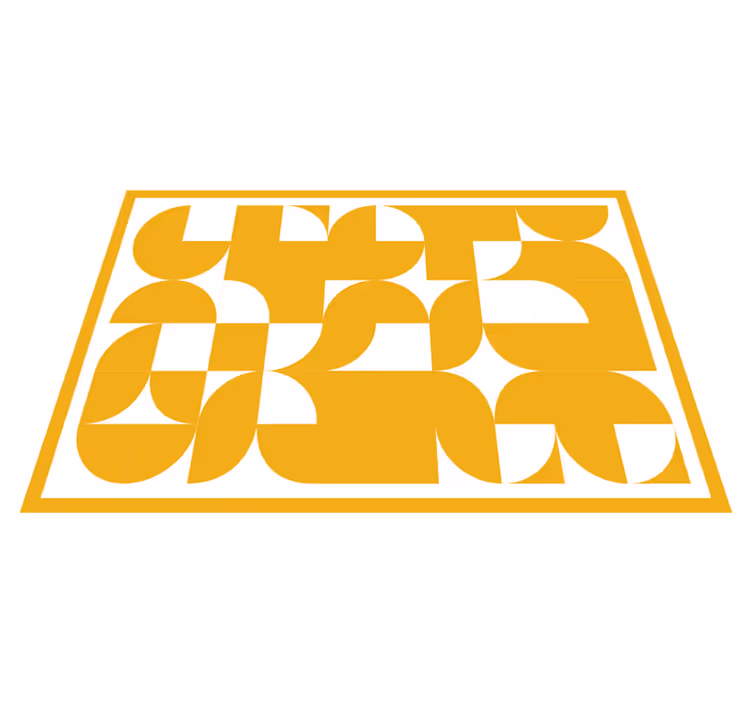 Bold Yellow Shapes geometric vinyl carpet - TenStickers