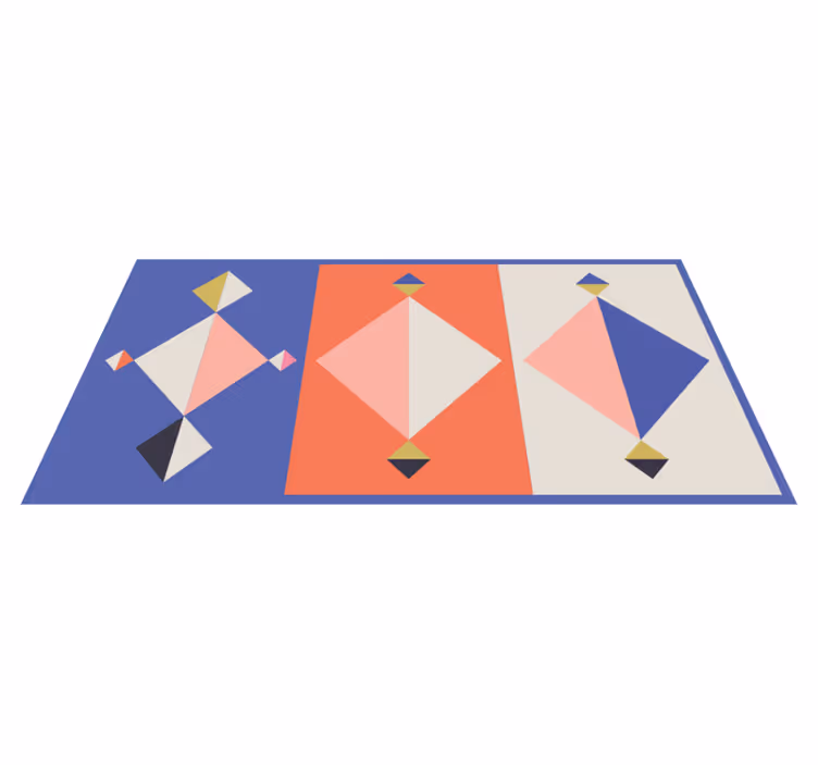 Abstract modern forms geometric vinyl carpet - TenStickers