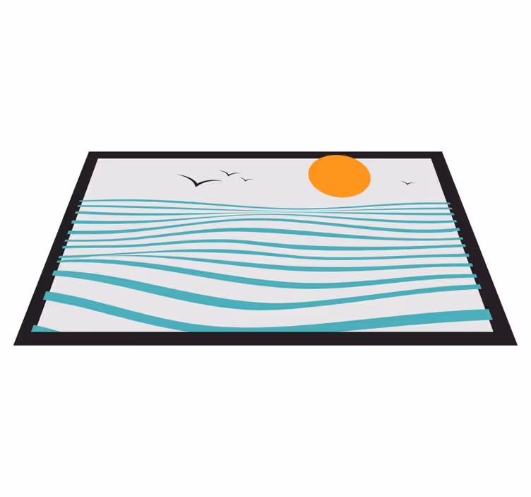 Sunset waves modern vinyl carpet - TenStickers