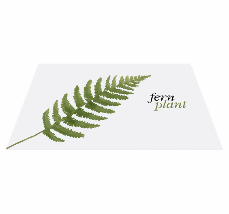 Fern plant design floral vinyl carpet - TenStickers