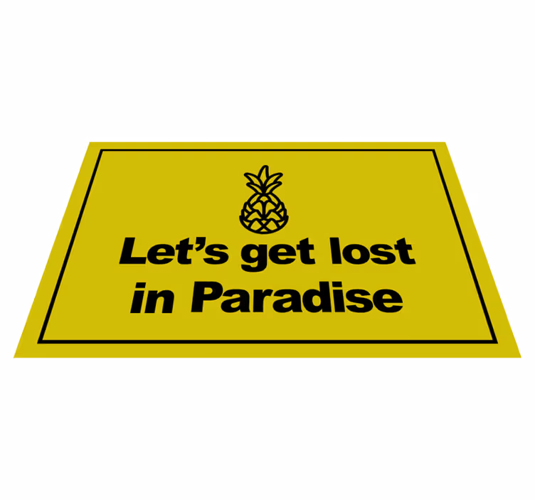 Get Lost Paradise custom vinyl carpet - TenStickers