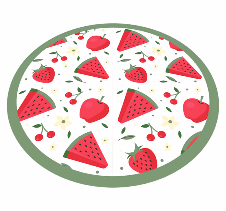 Fruit Floral Pattern kitchen vinyl carpet - TenStickers