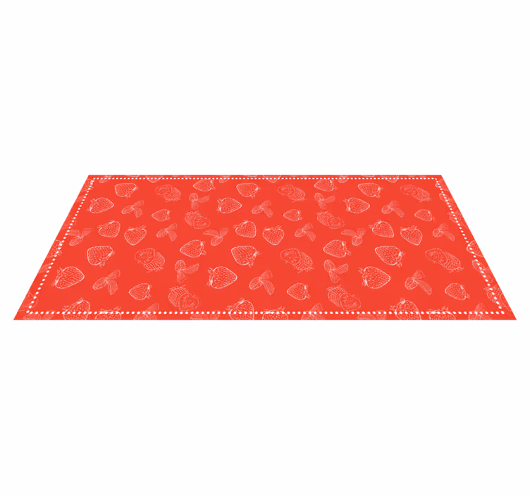 Bright Strawberry Pattern kitchen vinyl carpet - TenStickers