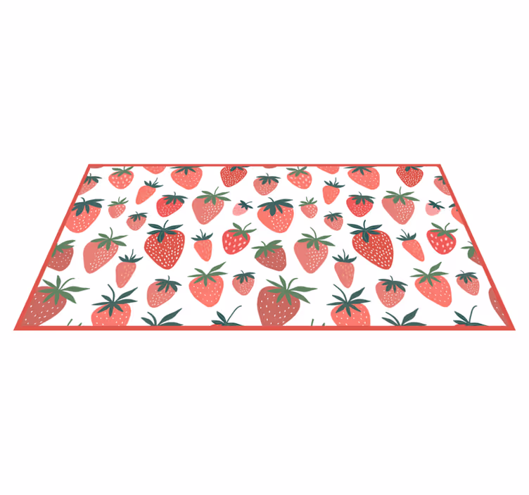 Juicy Strawberries Delight kitchen vinyl carpet - TenStickers