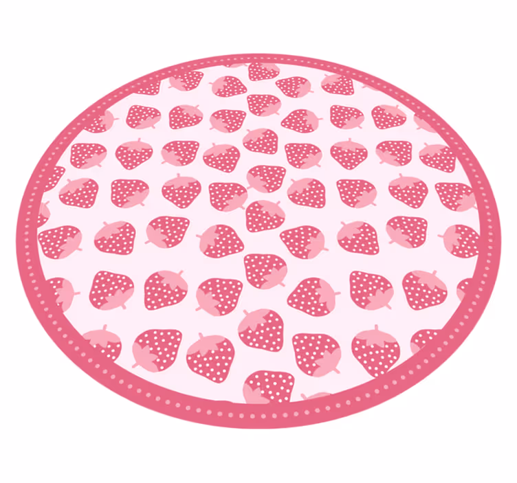 Sweet Strawberry Pattern kitchen vinyl carpet - TenStickers