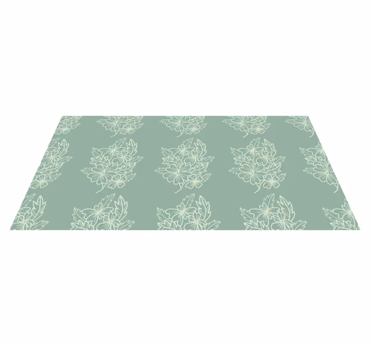 Graceful Elements floral vinyl carpet - TenStickers