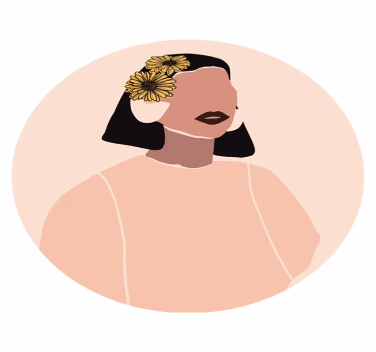 Floral portrait floral vinyl carpet - TenStickers