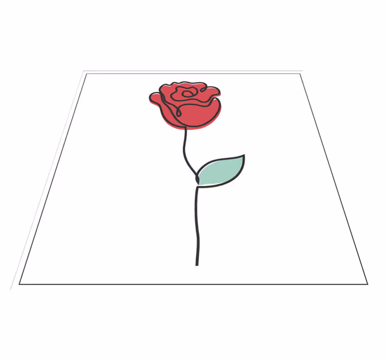Stylish Rose Blossom floral vinyl carpet - TenStickers