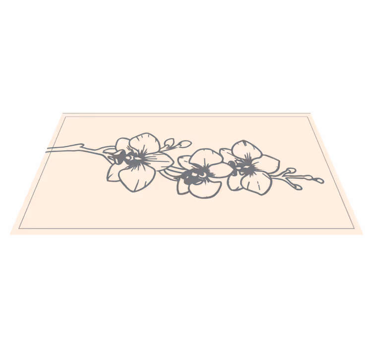 Graceful orchid floral vinyl carpet - TenStickers