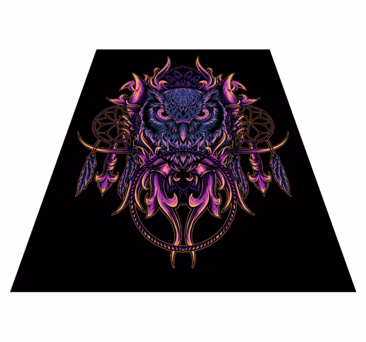 Owl Dreamcatcher Art animal vinyl carpet - TenStickers