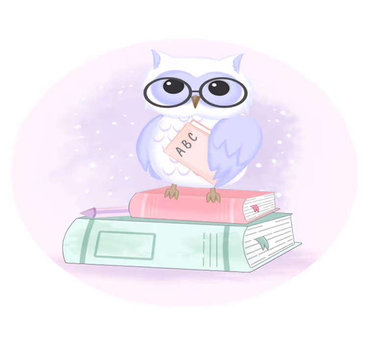 Smart Owl Illustration animal vinyl carpet - TenStickers