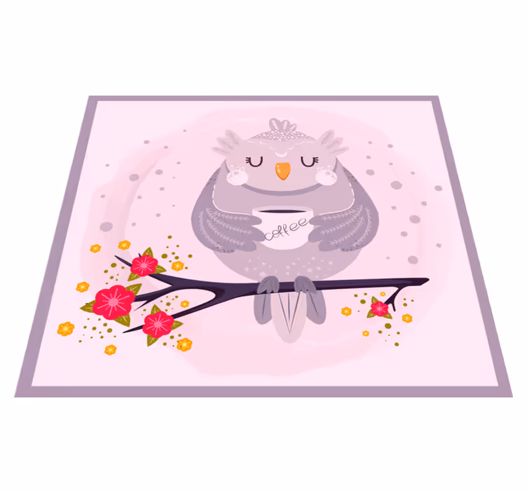 Charming Owl Graphic animal vinyl carpet - TenStickers
