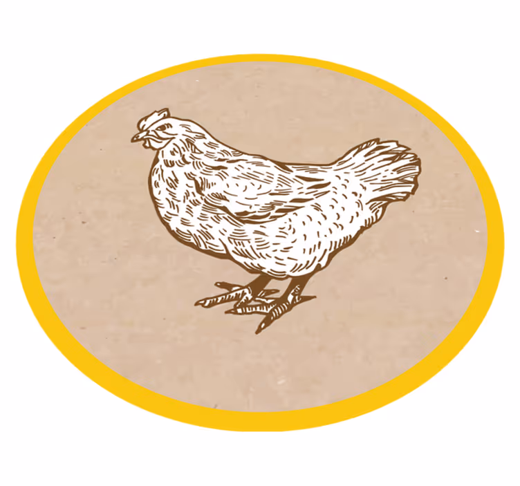 CHICKEN ILLUSTRATION animal vinyl carpet - TenStickers