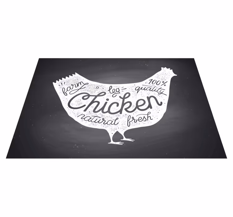 Farm fresh chicken kitchen vinyl carpet - TenStickers