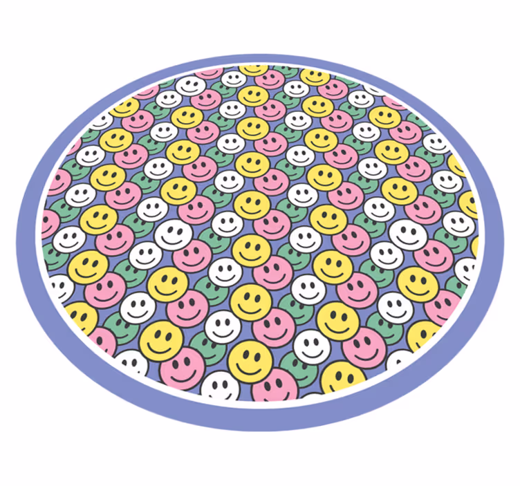 Happy Smiley Faces kids vinyl carpet - TenStickers