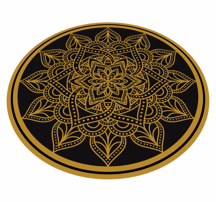 Graceful Element mandala vinyl carpet - TenStickers