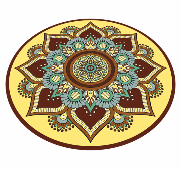 Colorful Ornate Pattern mandala vinyl carpet - TenStickers