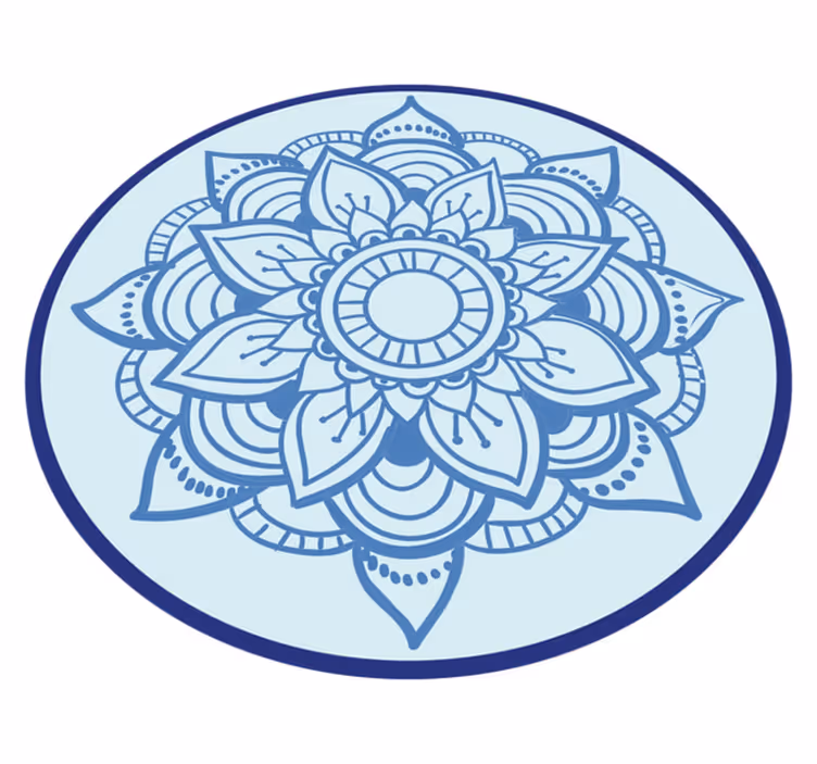Intricate Floral Motif mandala vinyl carpet - TenStickers