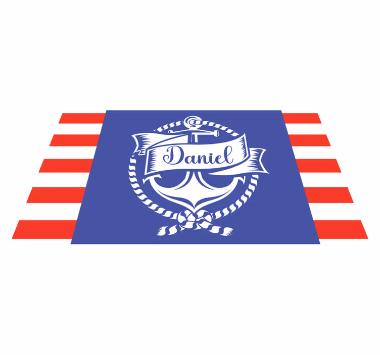 Nautical anchor design custom vinyl carpet - TenStickers