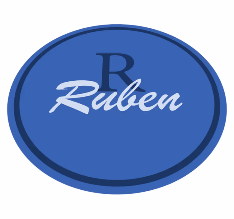 Custom vinyl carpet personalized name circle - TenStickers