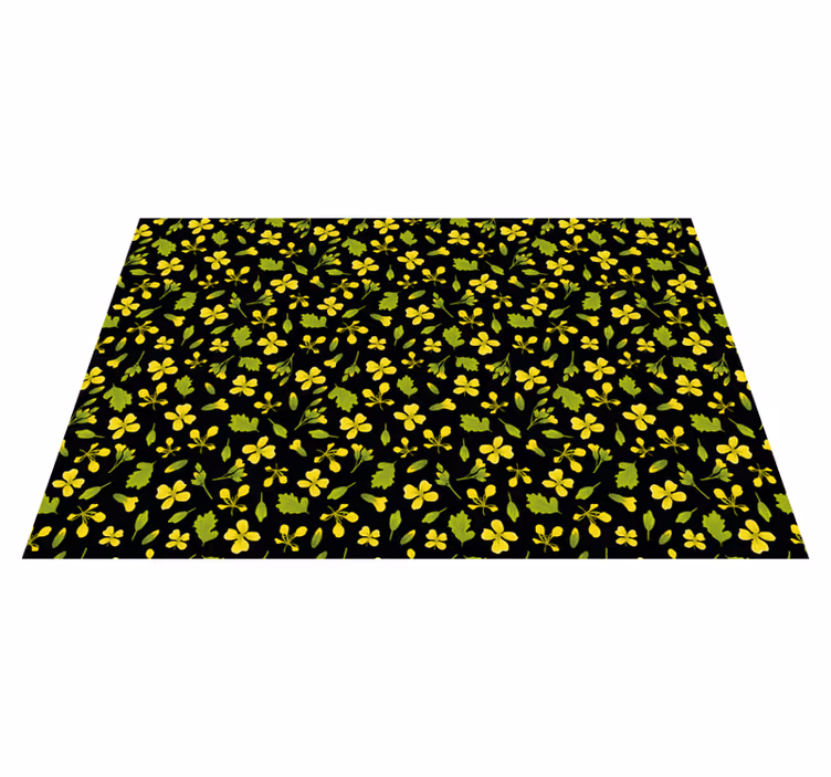 Vibrant Floral Pattern nature vinyl carpet - TenStickers
