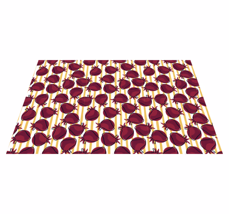 Pomegranate pattern kitchen vinyl carpet - TenStickers