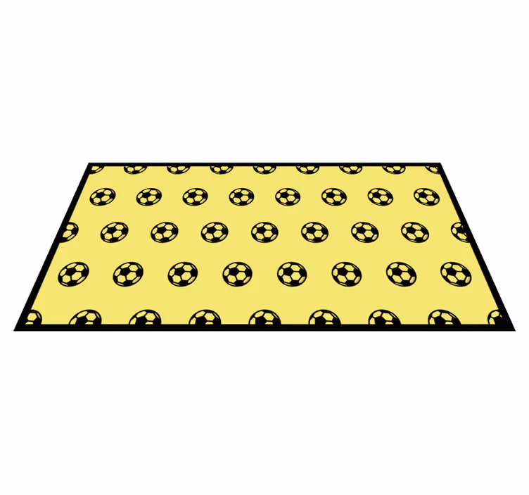 Yellow Soccer Pattern game vinyl carpet - TenStickers