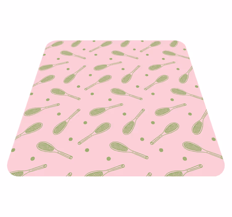 Racket Pattern game vinyl carpet - TenStickers
