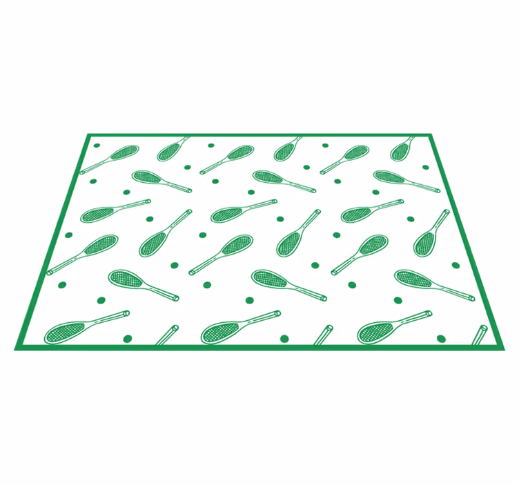 Kids vinyl carpet tennis racket design - TenStickers