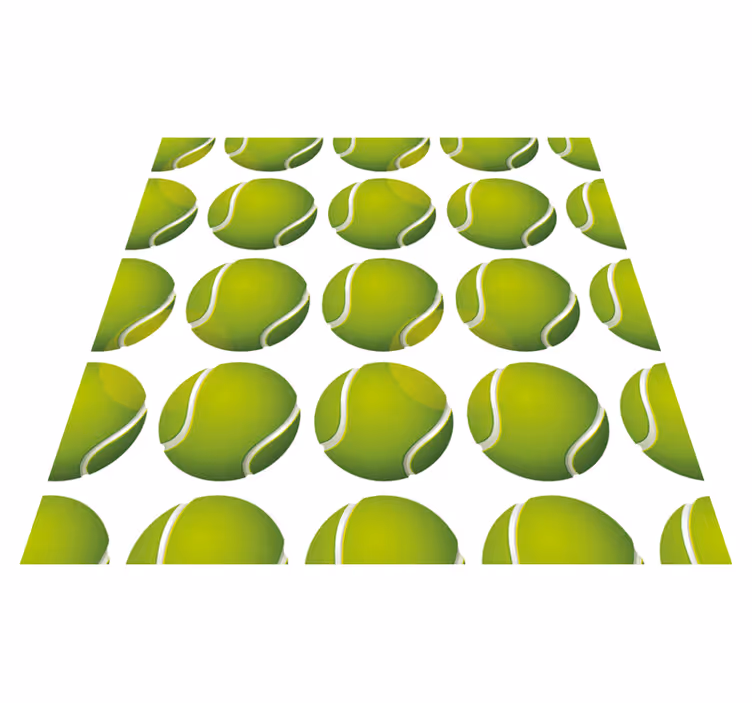 Tennis Ball Motif game vinyl carpet - TenStickers
