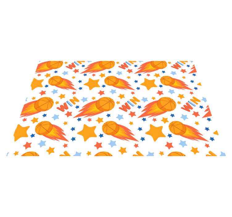Sporty Stars Design game vinyl carpet - TenStickers