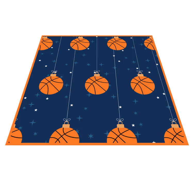 Basketball Ornament Pattern kids vinyl carpet - TenStickers